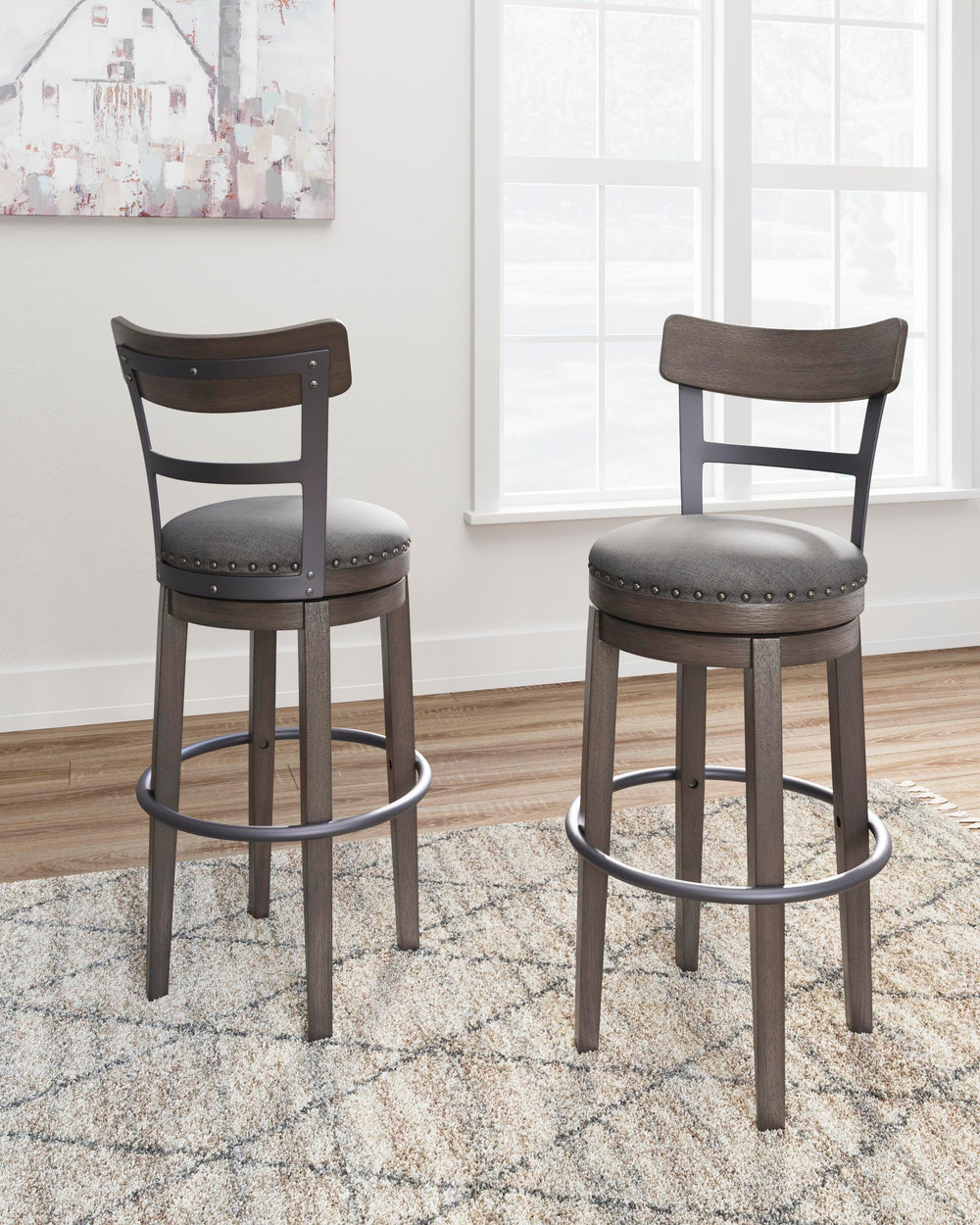 Caitbrook Bar Height Bar Stool - Gray (10)