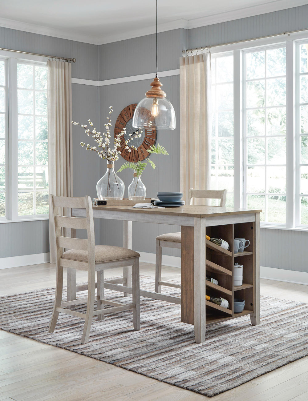 Skempton Counter Height Dining Table - White (6)