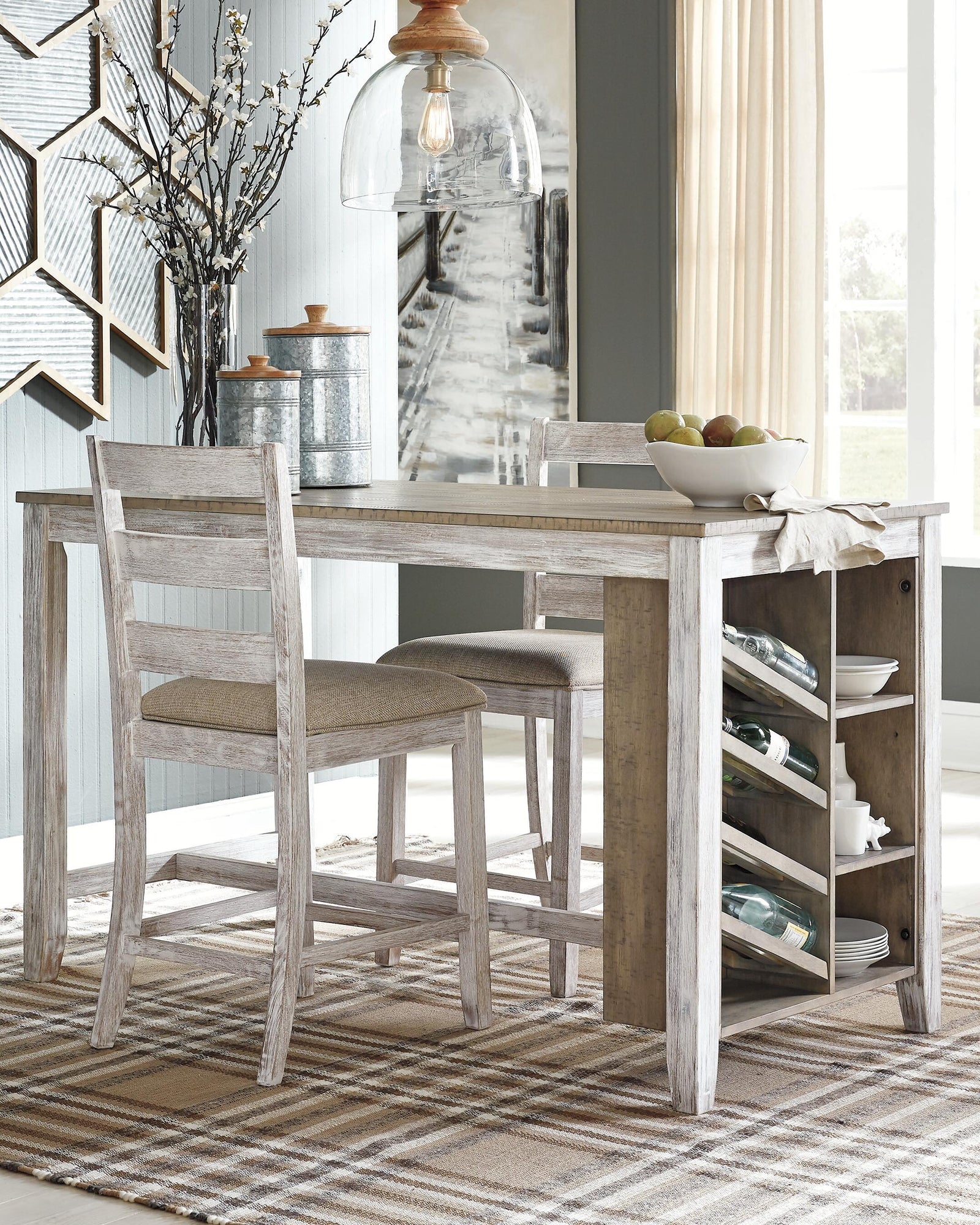 Skempton Counter Height Dining Table - White (2)