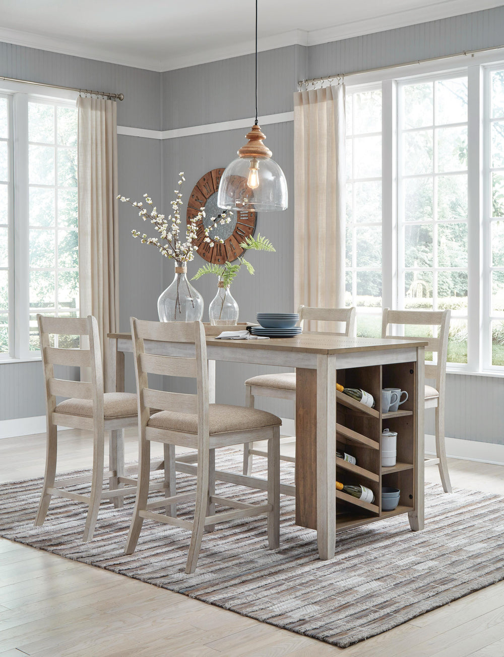 Skempton Counter Height Dining Table - White (7)