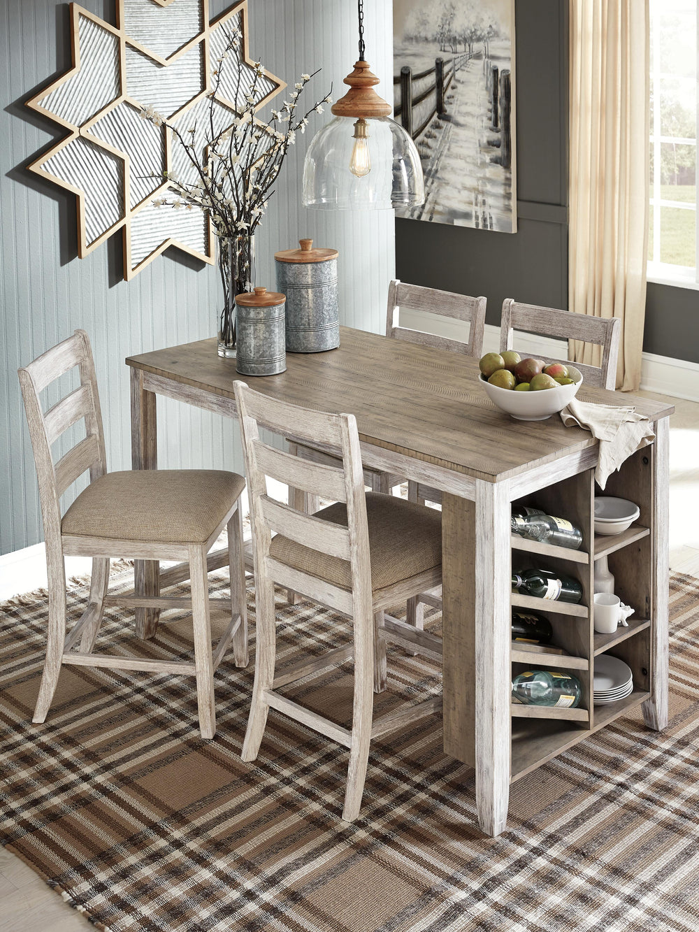 Skempton Counter Height Dining Table - White (10)