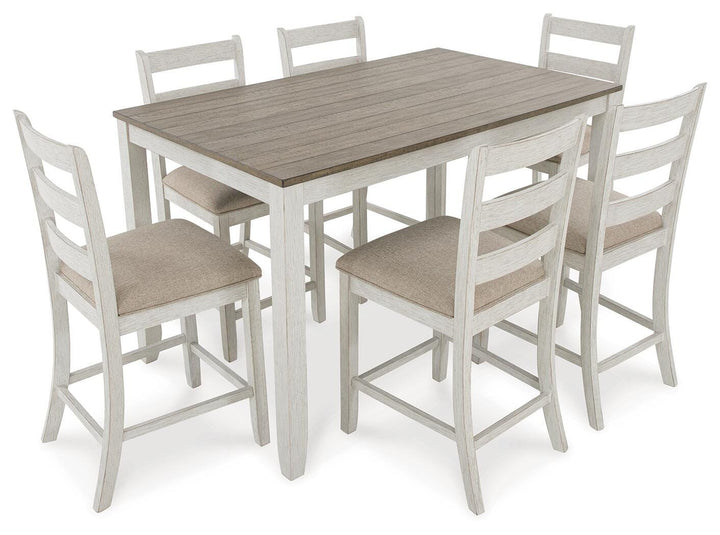 Skempton Counter Height Dining Table and Bar Stools (Set of 7) - White (4)