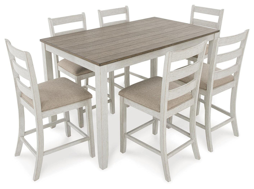 Skempton Counter Height Dining Table and Bar Stools (Set of 7) - White (4)