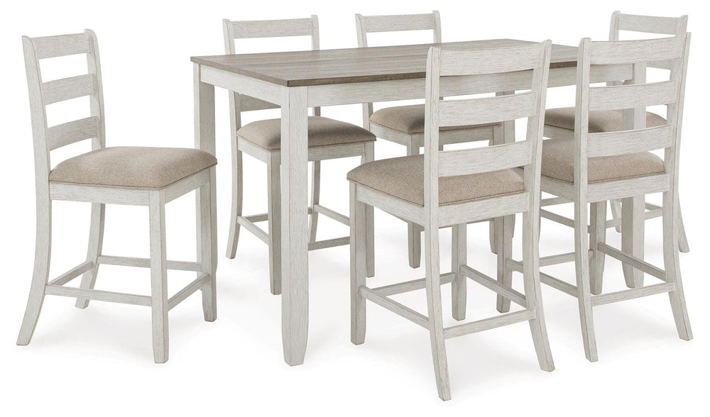 Skempton Counter Height Dining Table and Bar Stools (Set of 7) - White (1)