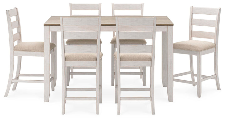 Skempton Counter Height Dining Table and Bar Stools (Set of 7) - White (3)