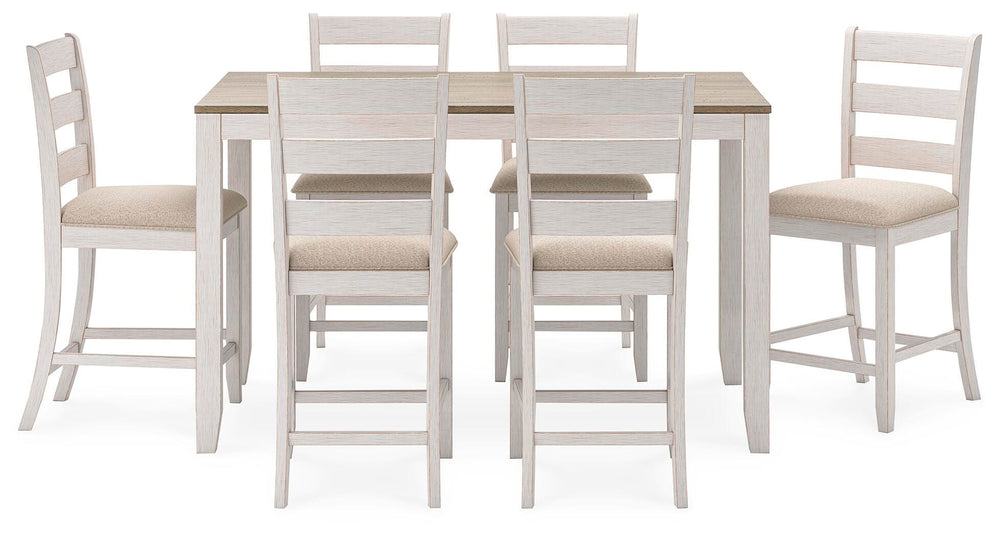 Skempton Counter Height Dining Table and Bar Stools (Set of 7) - White (3)
