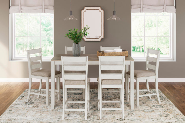 Skempton Counter Height Dining Table and Bar Stools (Set of 7) - White (2)