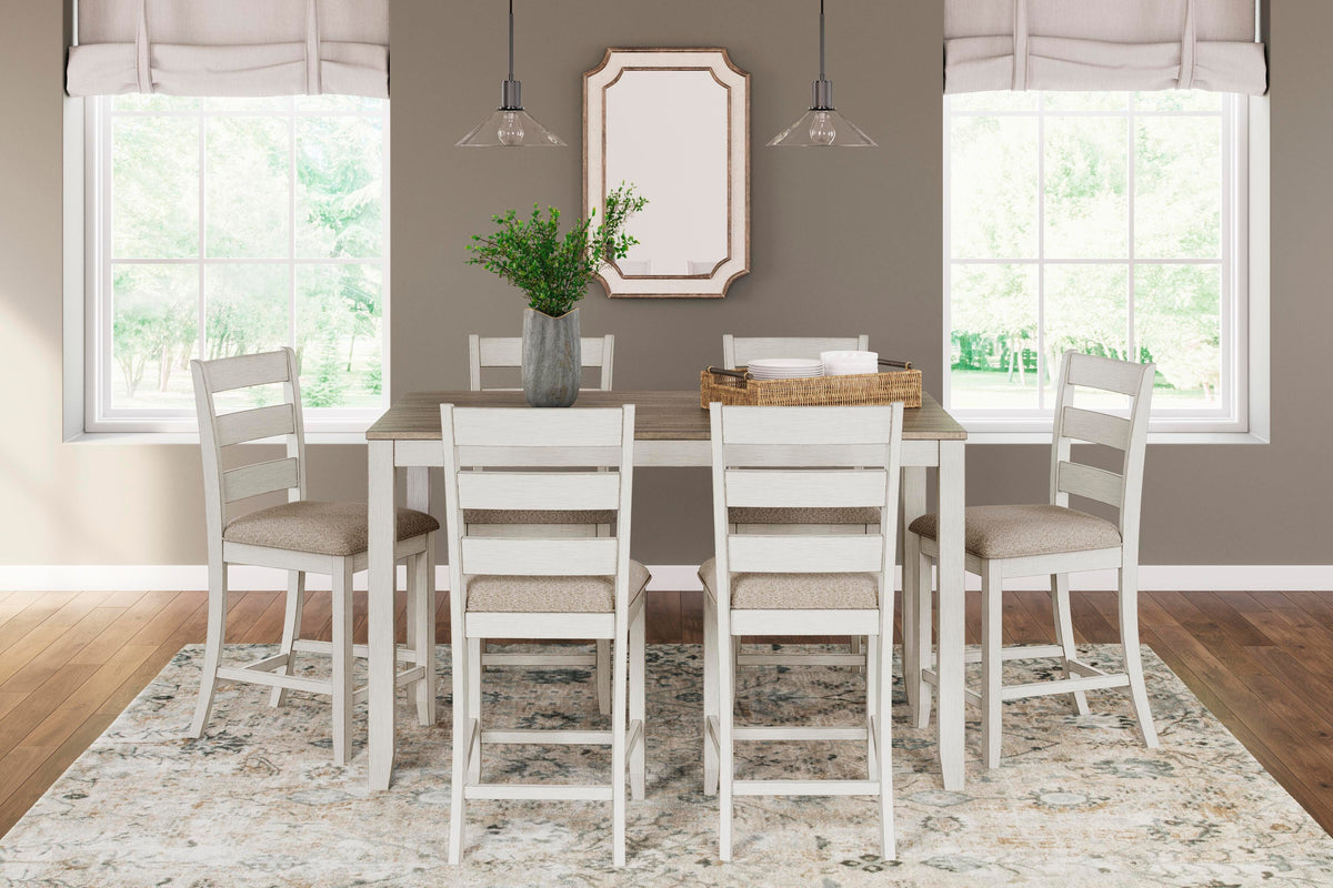 Skempton Counter Height Dining Table and Bar Stools (Set of 7) - White (2)