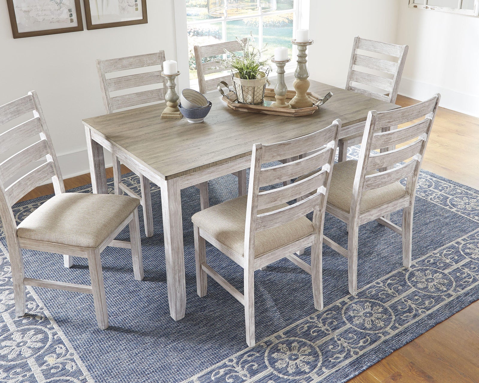 Skempton Dining Table and Chairs (Set of 7) - White (2)