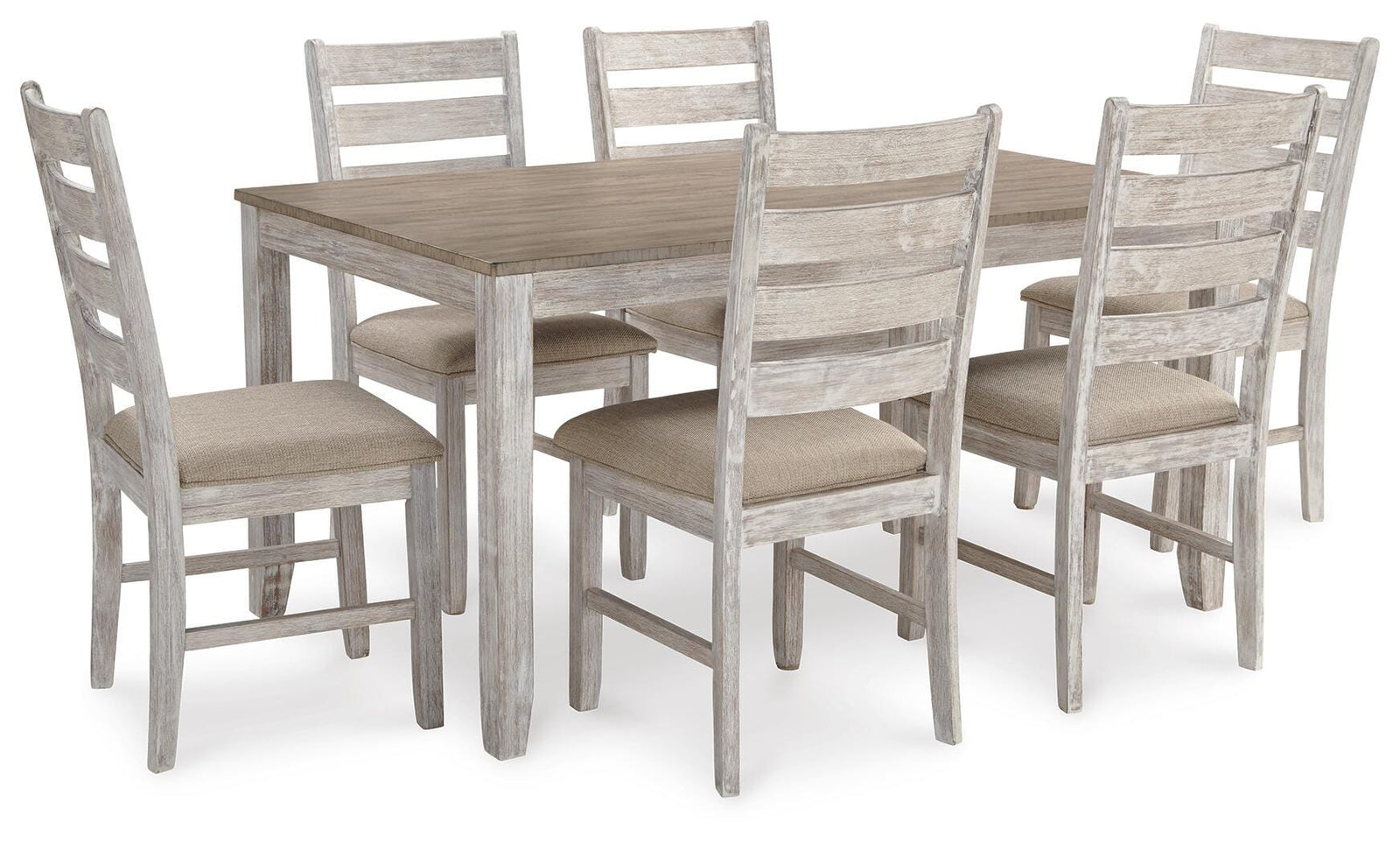 Skempton Dining Table and Chairs (Set of 7) - White (1)