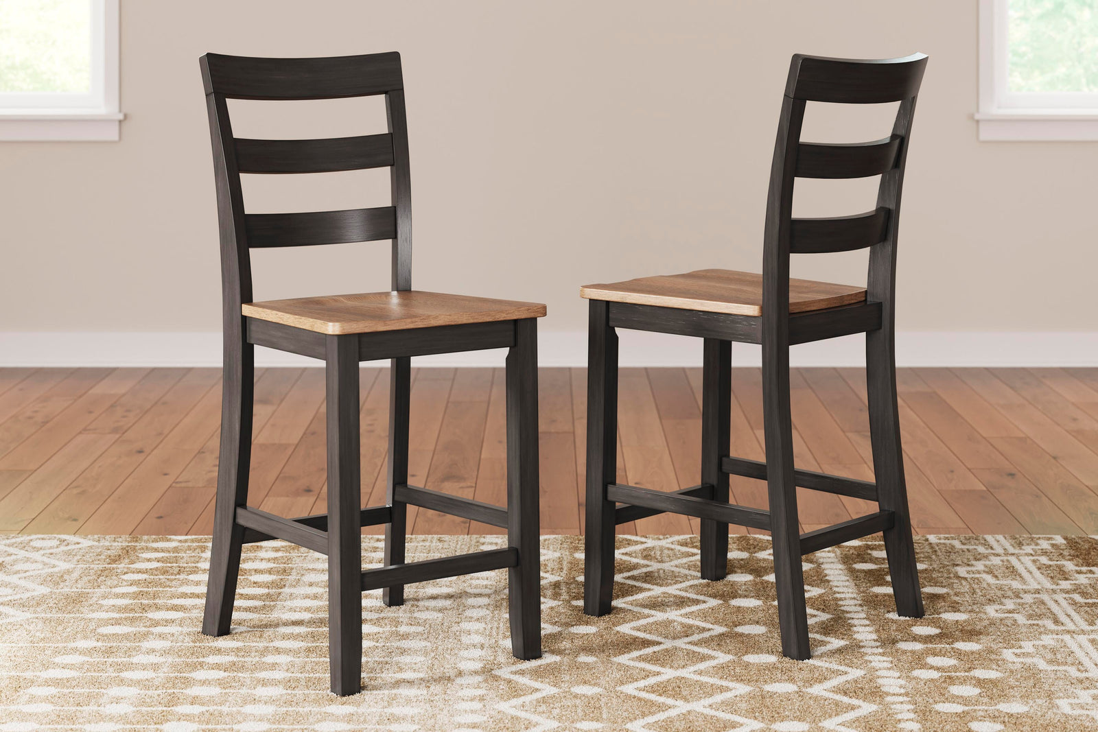 Gesthaven Counter Height Barstool - Dark Brown (2)