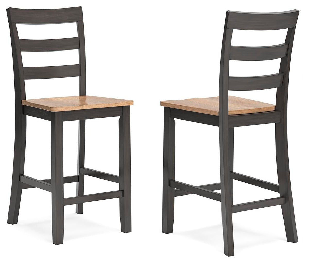 Gesthaven Counter Height Barstool - Dark Brown (1)