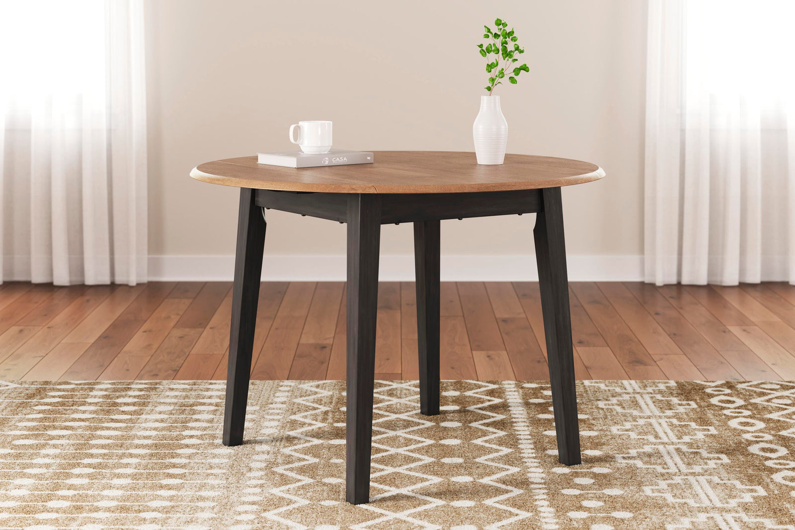 Gesthaven Dining Drop Leaf Table - Dark Brown (2)