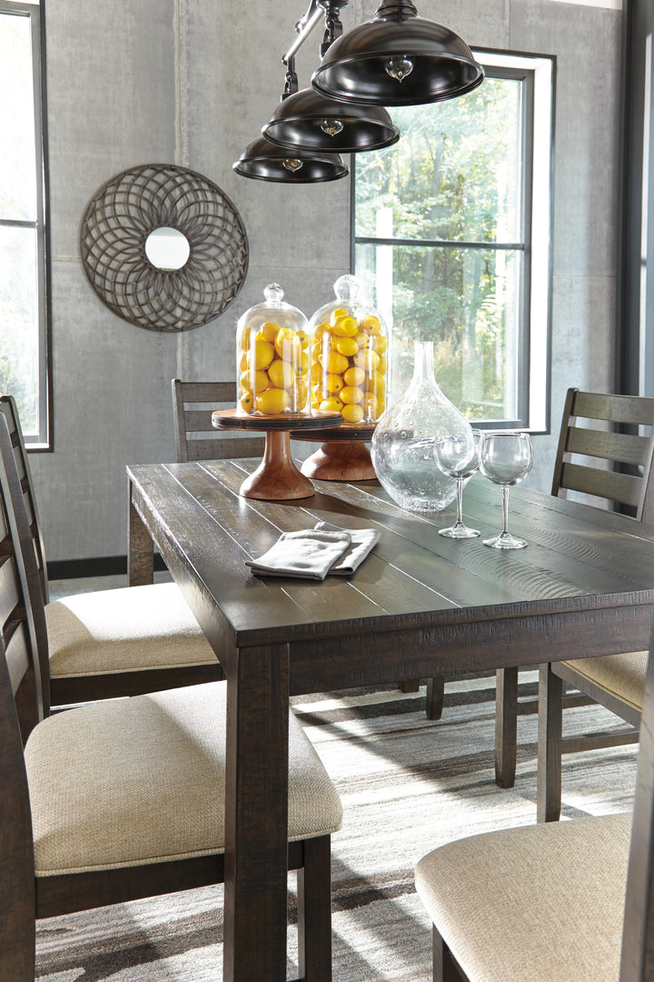 Rokane Dining Table and Chairs (Set of 7) - Dark Brown (3)