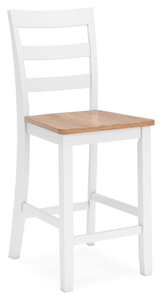 Gesthaven Counter Height Barstool (Set of 2) - Natural/White (4)