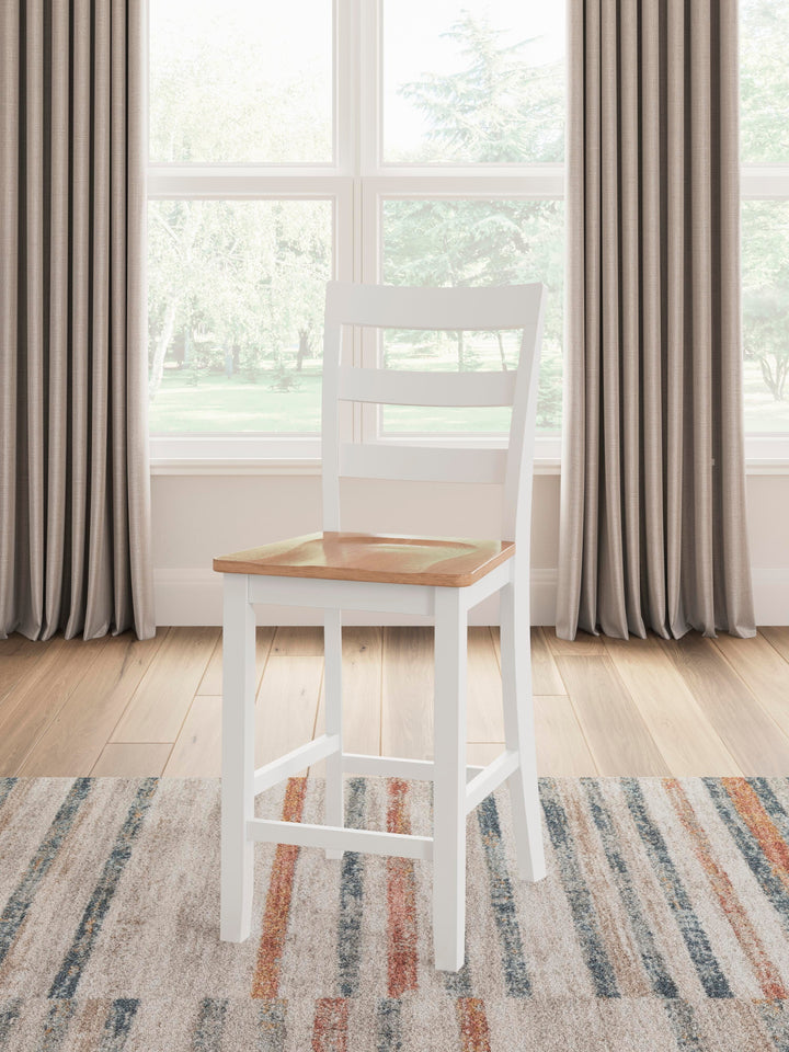 Gesthaven Counter Height Barstool (Set of 2) - Natural/White (9)