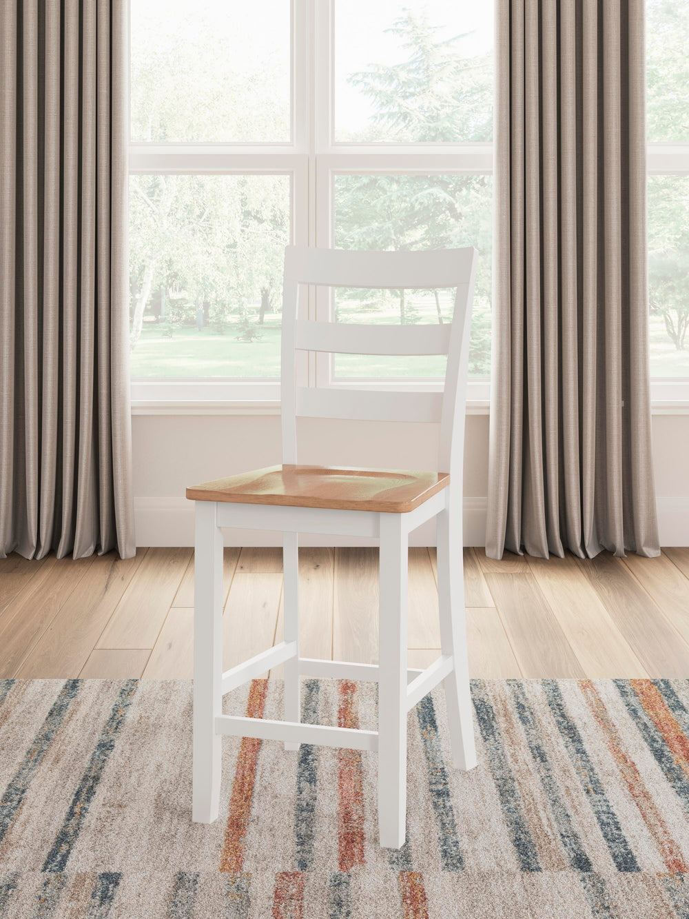 Gesthaven Counter Height Barstool (Set of 2) - Natural/White (9)