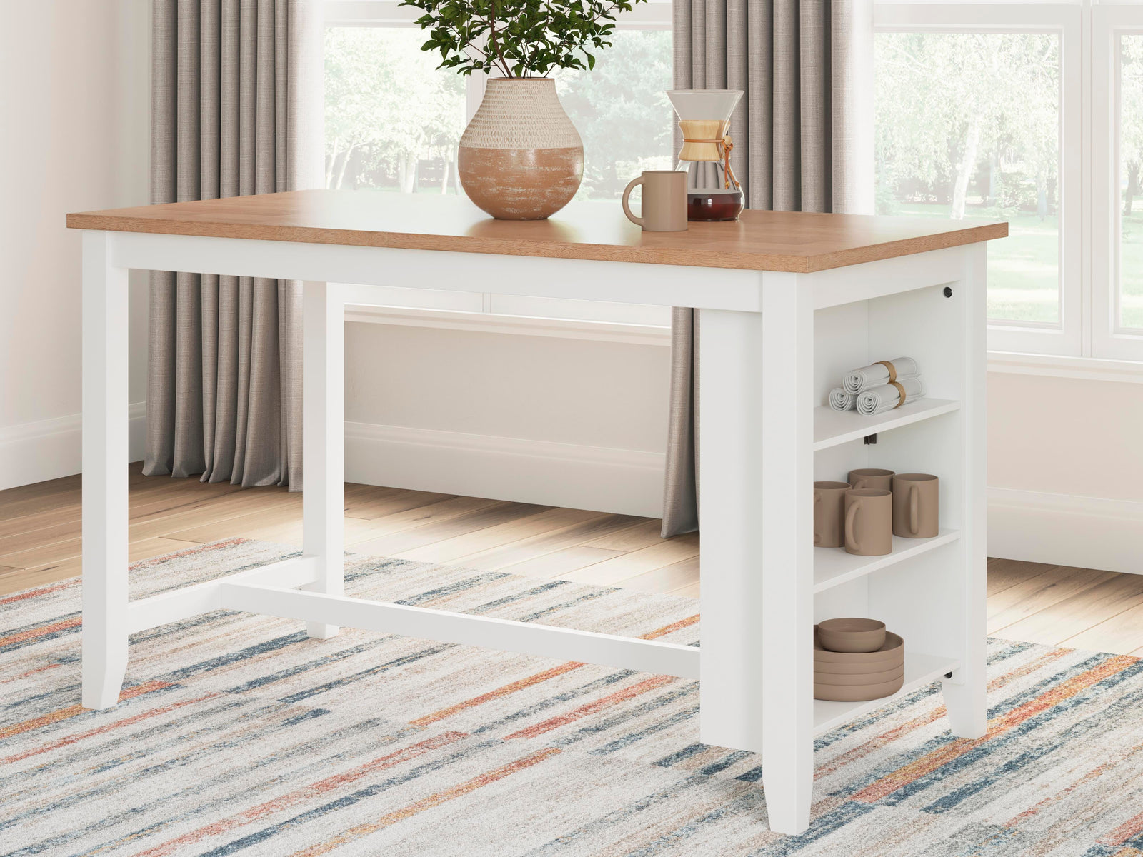 Gesthaven Counter Height Dining Table - White (2)