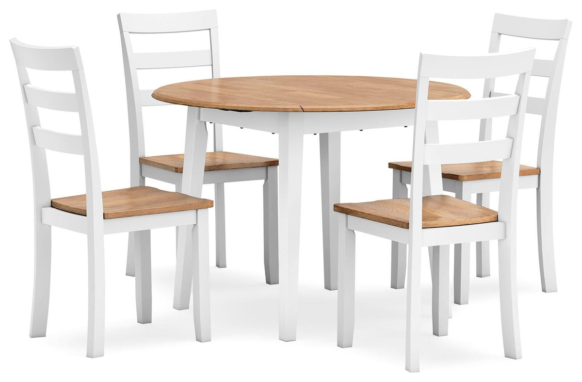 Gesthaven Dining Table and 4 Chairs - Natural/White (1)