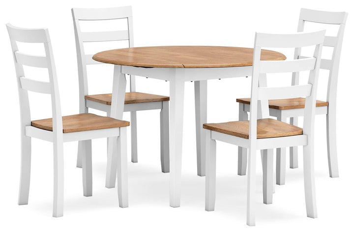 Gesthaven Dining Table and 4 Chairs - Natural/White (1)