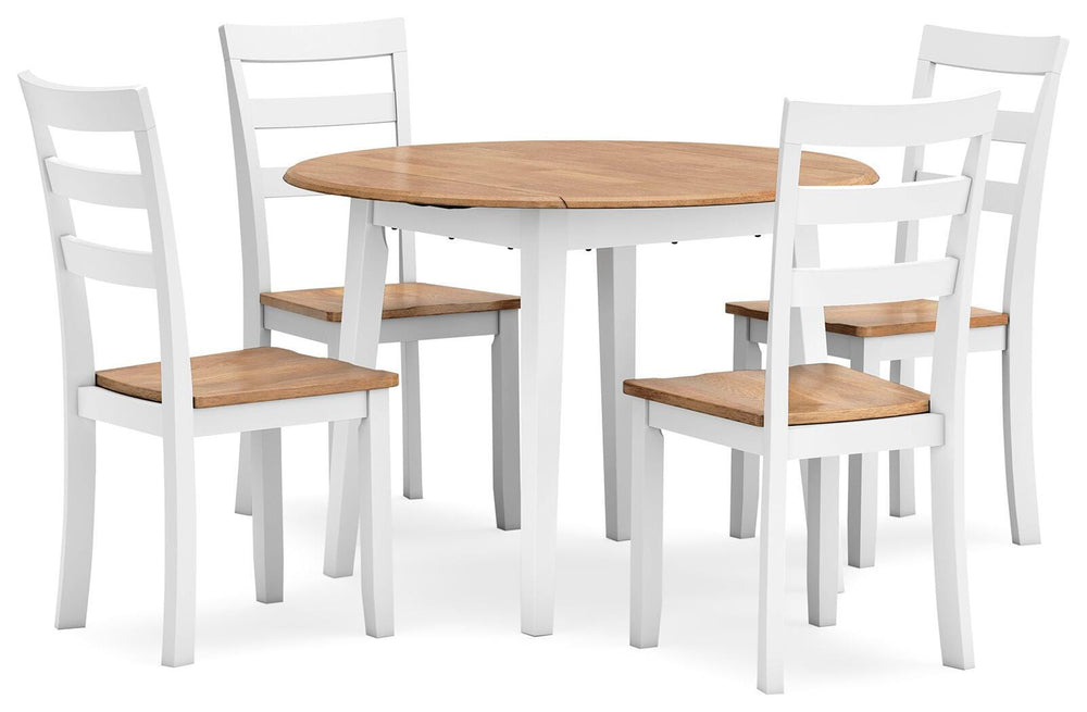 Gesthaven Dining Table and 4 Chairs - Natural/White (1)