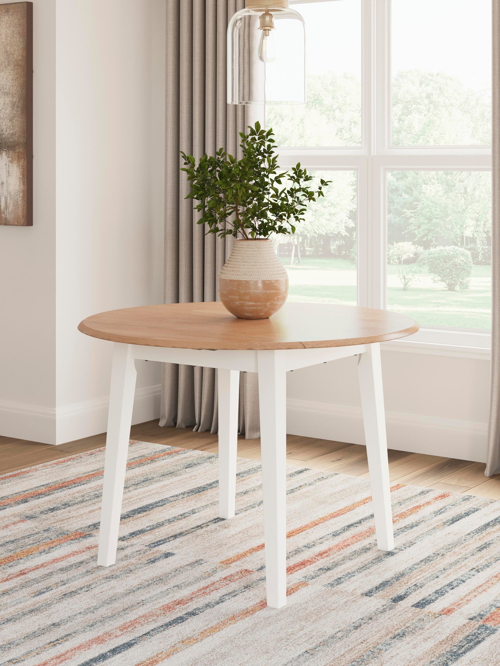 Gesthaven Dining Drop Leaf Table - White (2)