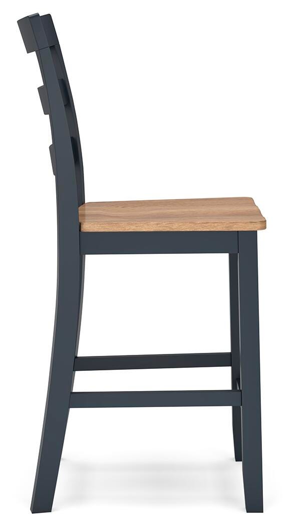 Gesthaven Counter Height Dining Table and 2 Barstools - Natural/Blue (12)