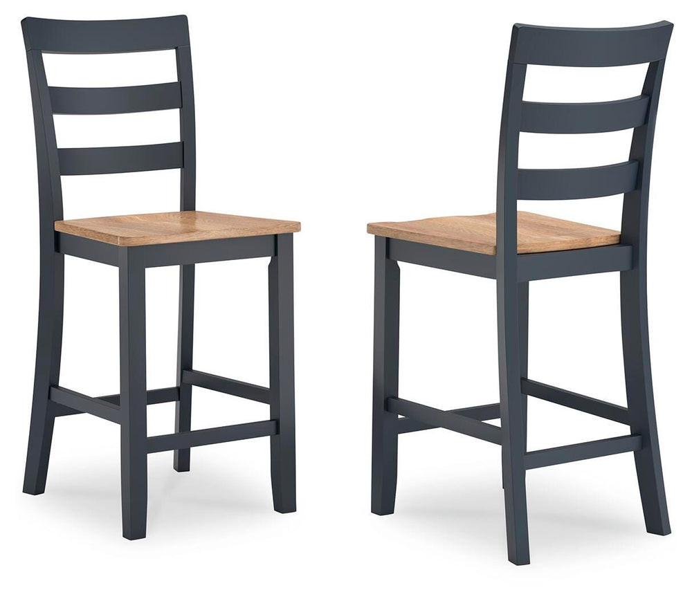 Gesthaven Counter Height Dining Table and 2 Barstools - Natural/Blue (13)