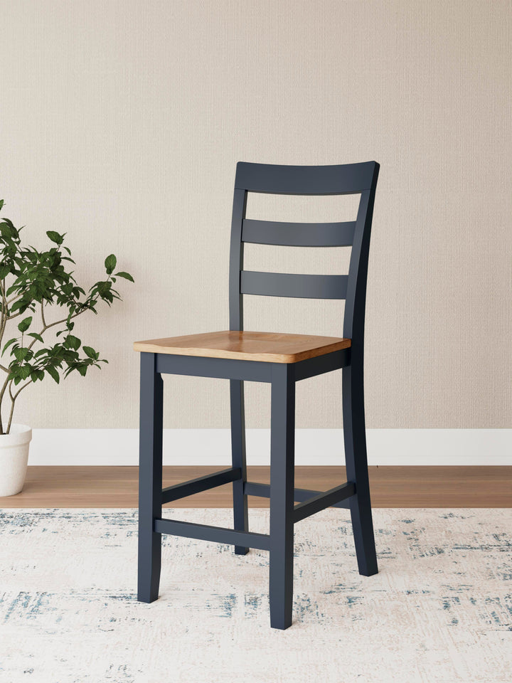 Gesthaven Counter Height Dining Table and 2 Barstools - Natural/Blue (16)
