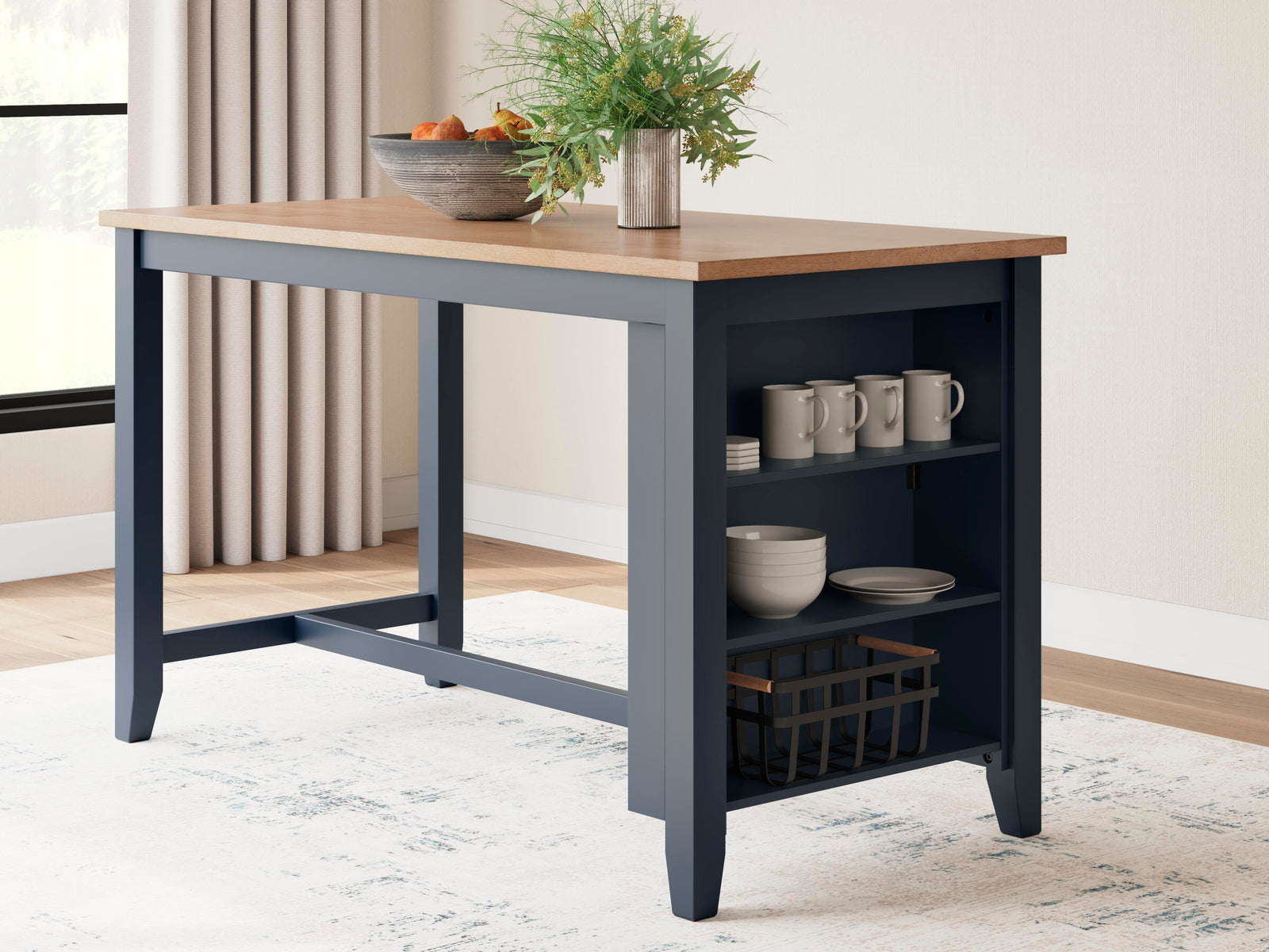 Gesthaven Counter Height Dining Table - Blue (2)