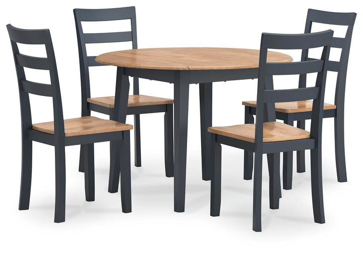 Gesthaven Dining Table and 4 Chairs - Natural/Blue (2)
