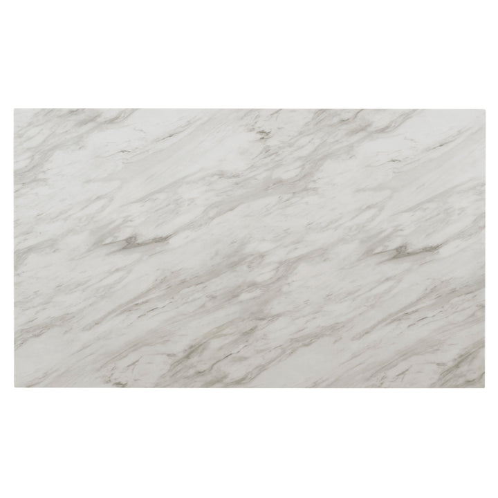 Celeste 64" Dining Table-Espresso/faux Marble