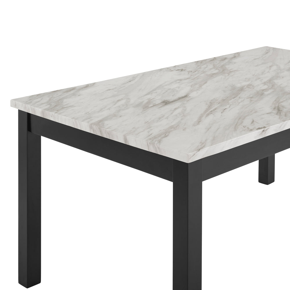 Celeste 64" Dining Table-Espresso/faux Marble