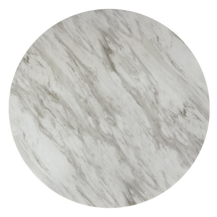 Celeste 42" Round Counter Table-Espresso/faux Marble