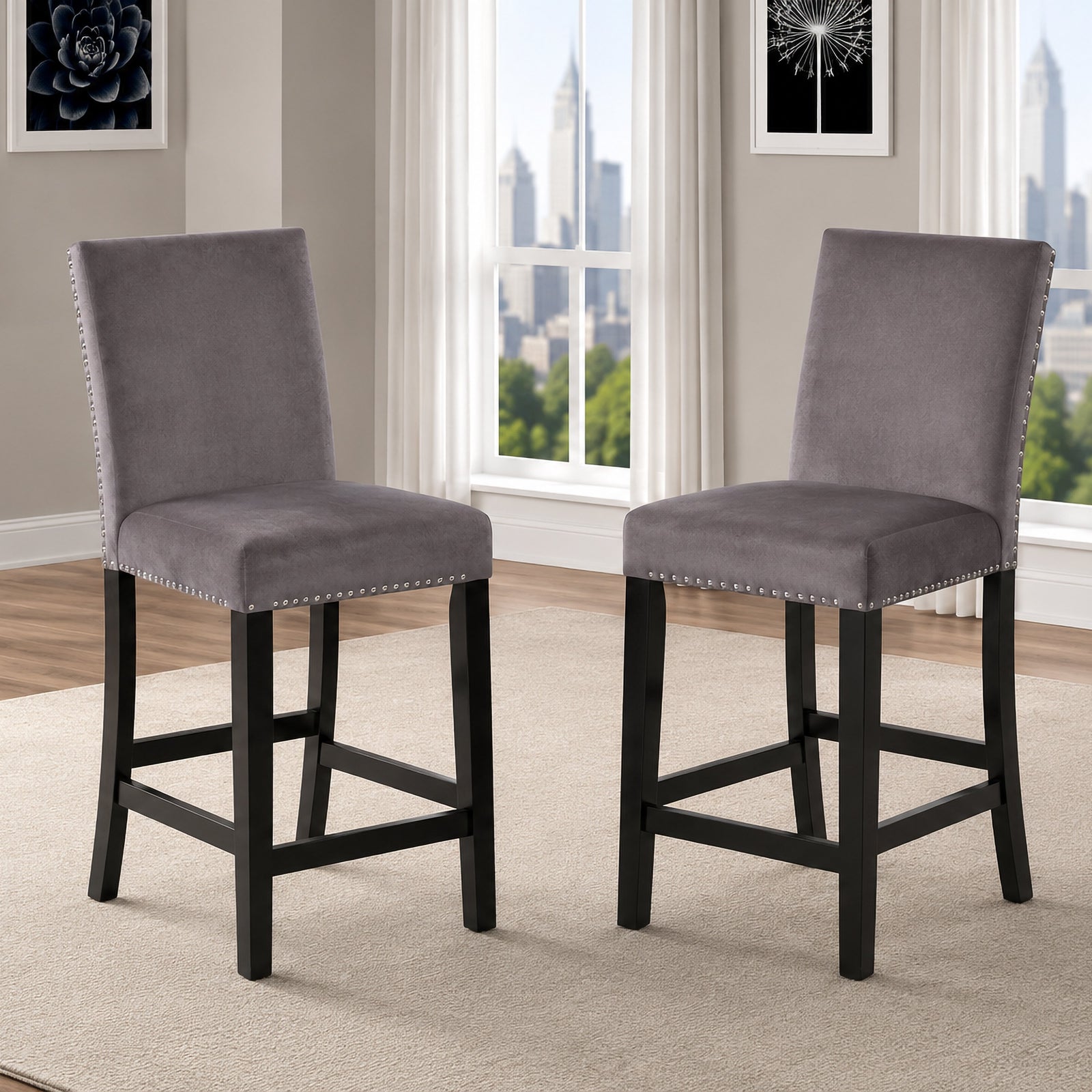 Celeste Counter Chair-Gray (2 Per Carton)
