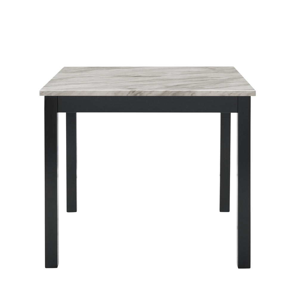 Celeste 5pc 42" Marble Finish Counter Table & 4 Chairs-Gray