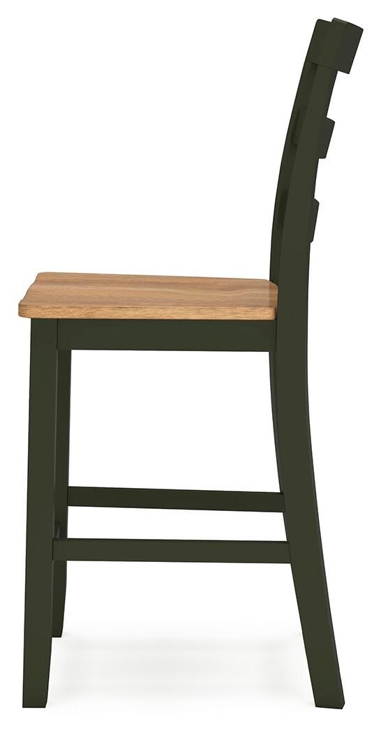 Gesthaven Counter Height Dining Table and 2 Barstools - Natural/Green (4)