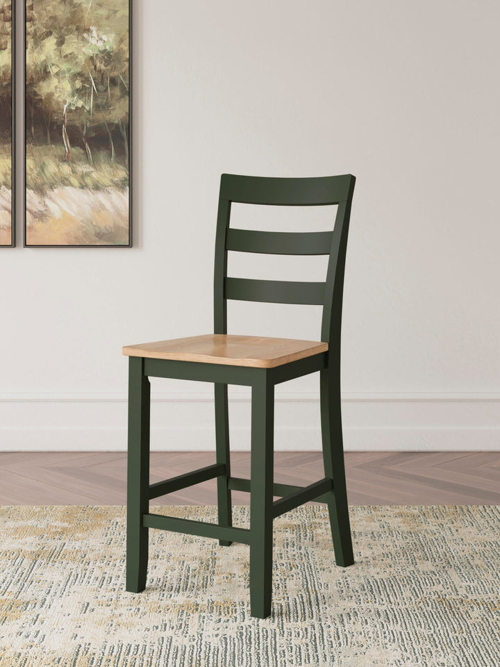 Gesthaven Counter Height Dining Table and 2 Barstools - Natural/Green (16)