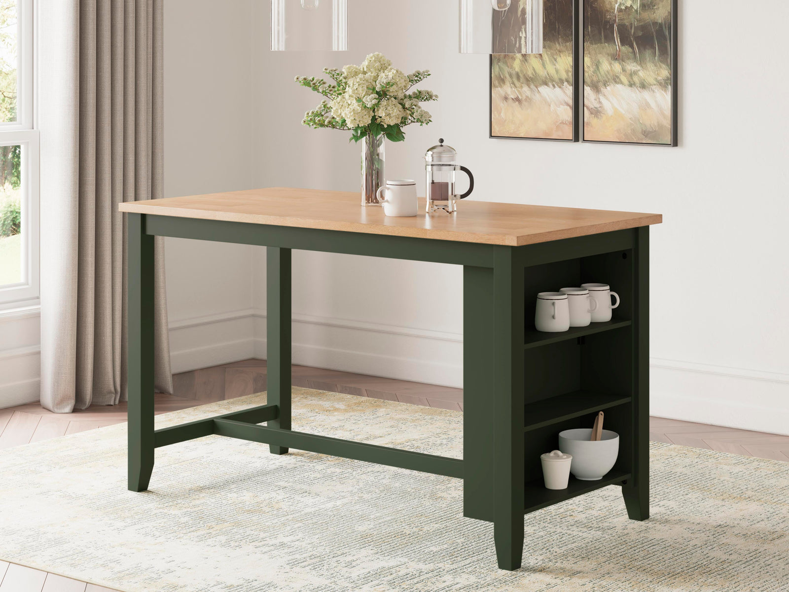 Gesthaven Counter Height Dining Table - Green (2)