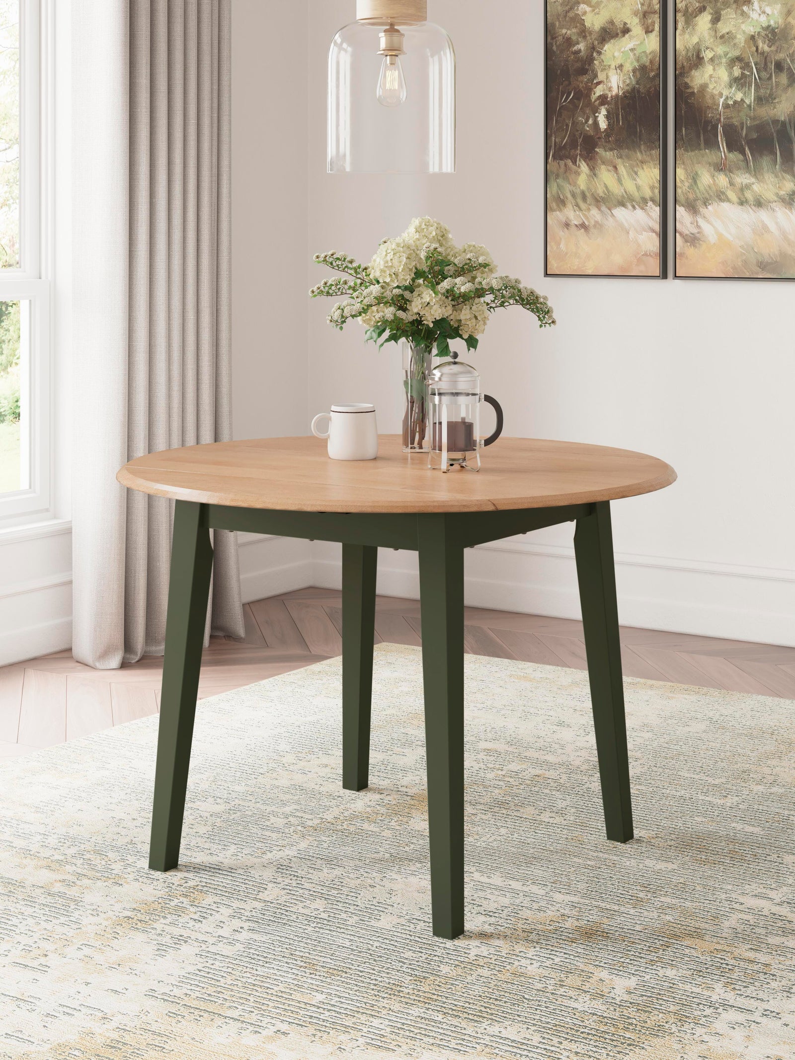 Gesthaven Dining Drop Leaf Table - Green (2)