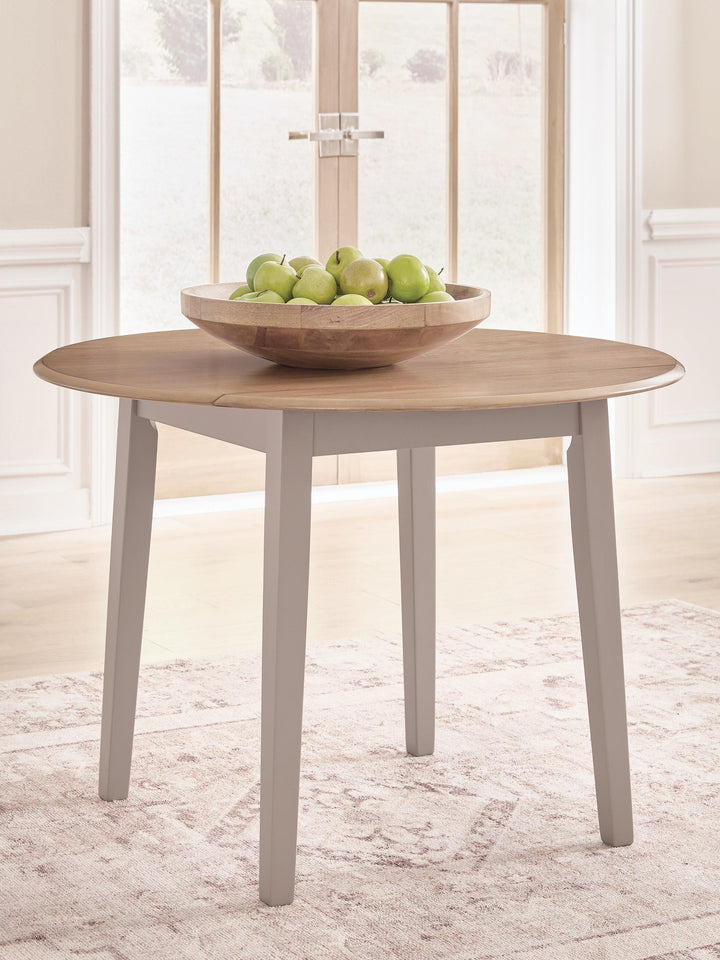 Harperfeld Dining Drop Leaf Table - Natural/Gray (2)
