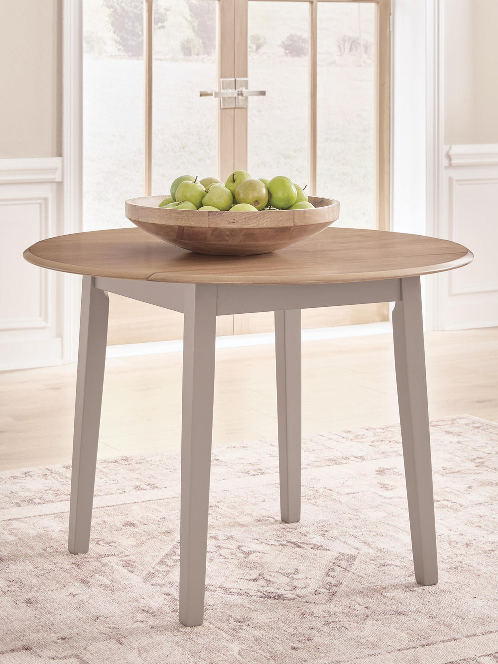 Harperfeld Dining Drop Leaf Table - Natural/Gray (2)