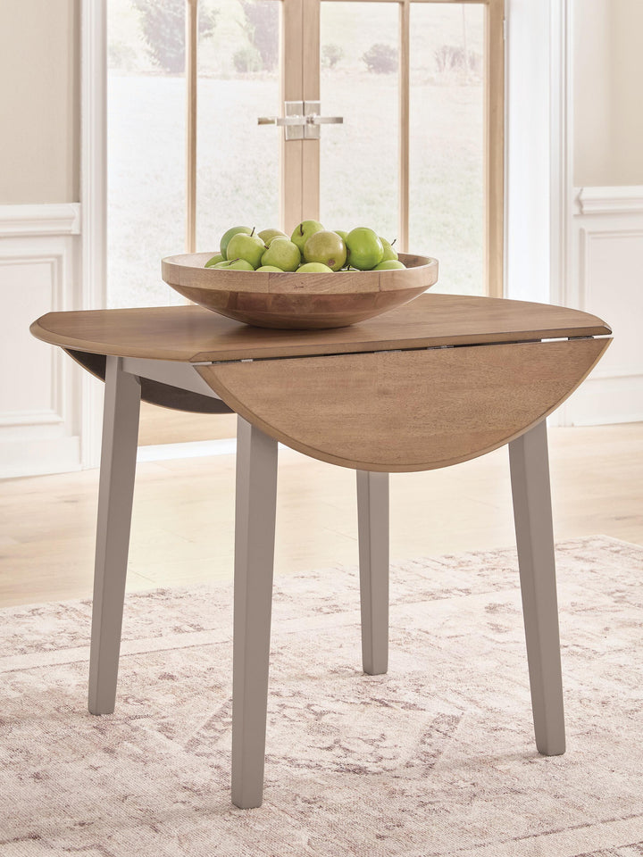 Harperfeld Dining Drop Leaf Table - Natural/Gray (4)