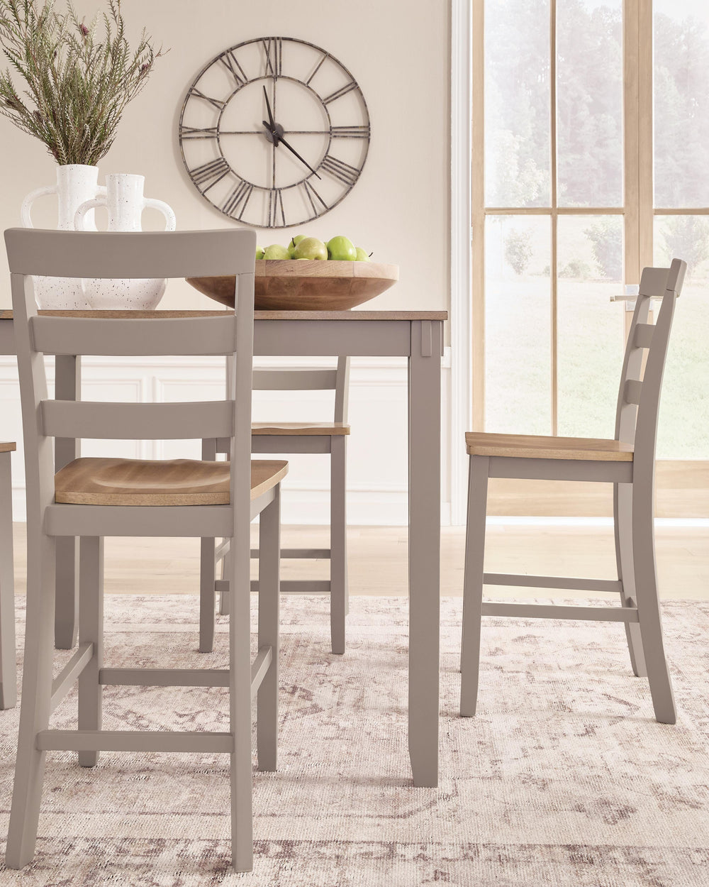 Harperfeld Counter Height Dining Table and 4 Counter Stools - Natural/Gray (4)
