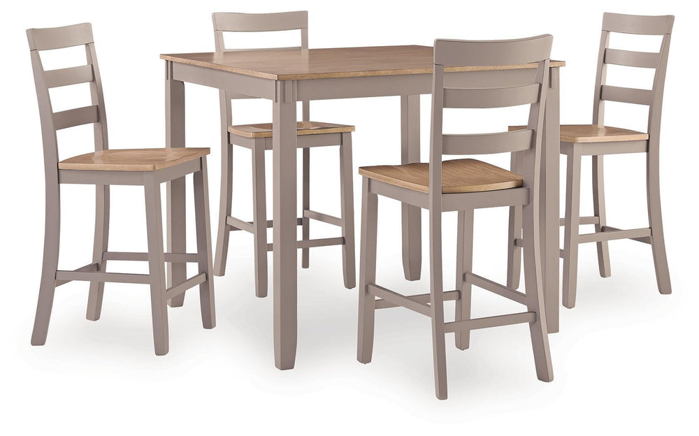Harperfeld Counter Height Dining Table and 4 Counter Stools - Natural/Gray (1)