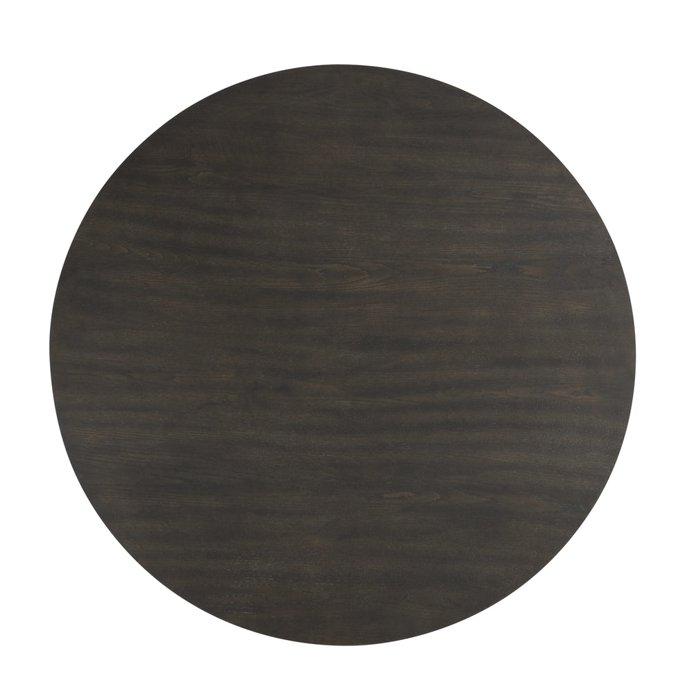 Plateau Round Table Pedestal Base Top-Rustic Espresso