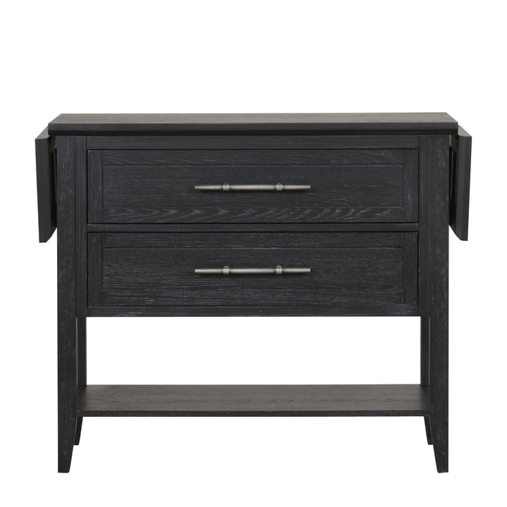 Sable Crest Drop Leaf Server-Black