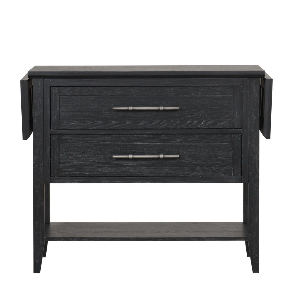 Sable Crest Drop Leaf Server-Black