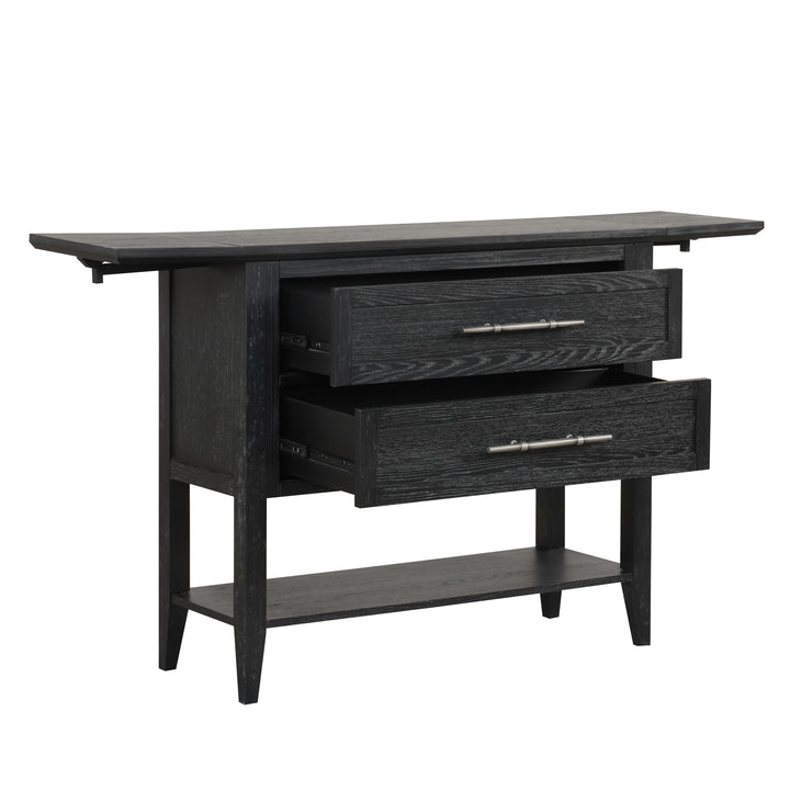 Sable Crest Drop Leaf Server-Black