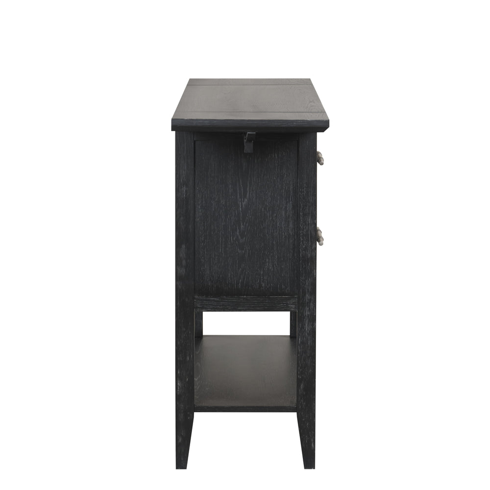 Sable Crest Drop Leaf Server-Black